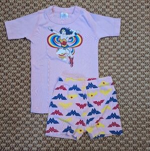 Hanna Andersson Pink Wonder Woman Pajama Set